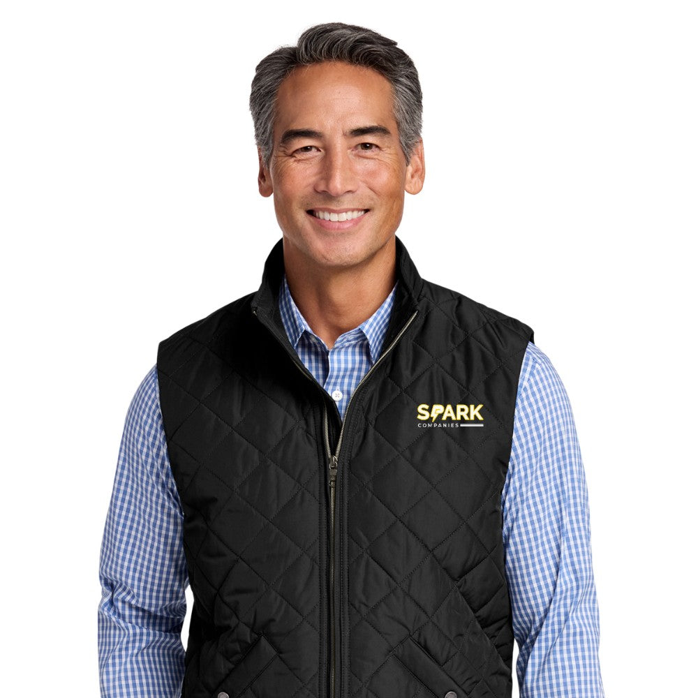 Spark Companies Brooks Brothers Quilted Vest - Deep Black