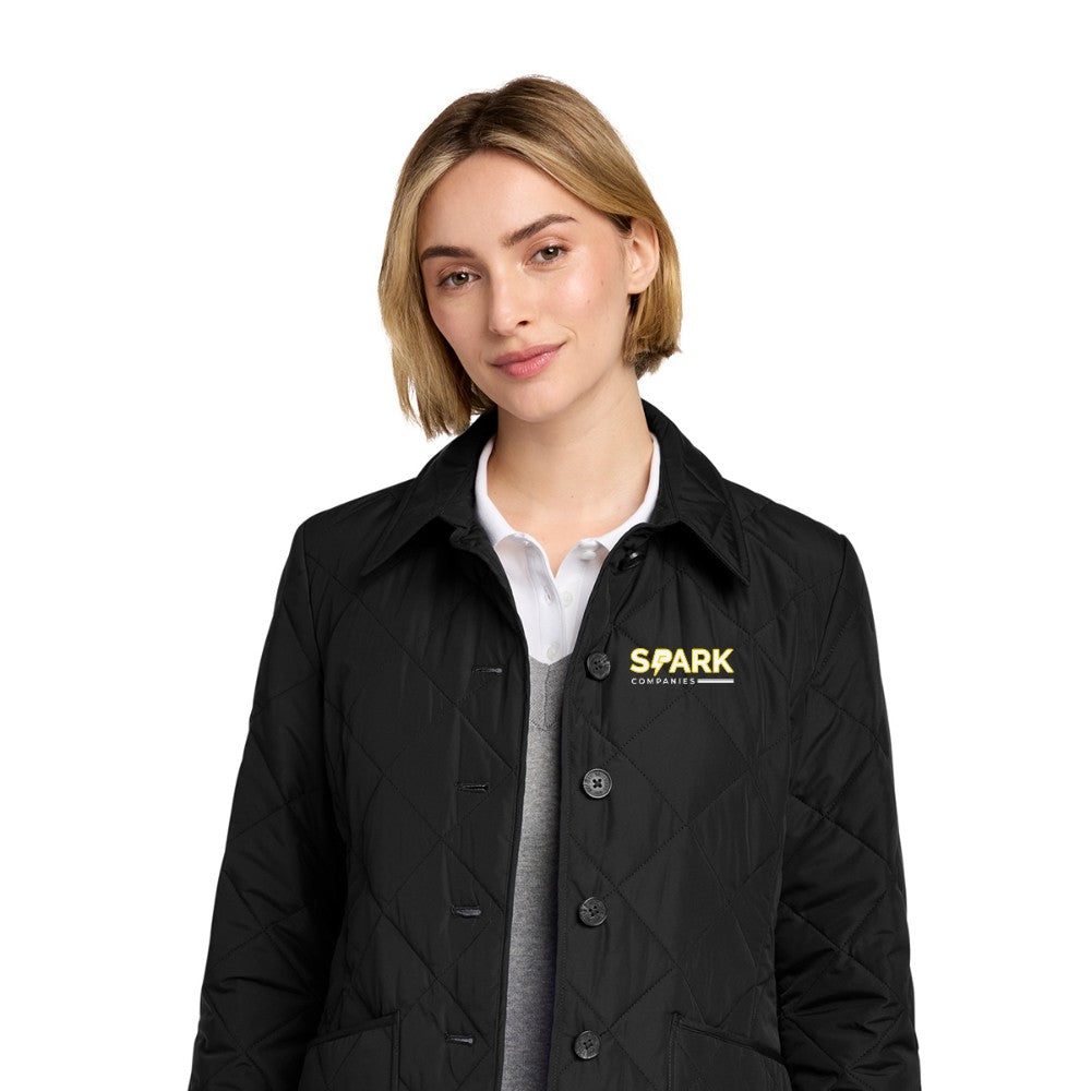 Spark Companies Brooks Brothers Women's Quilted Jacket - Deep Black