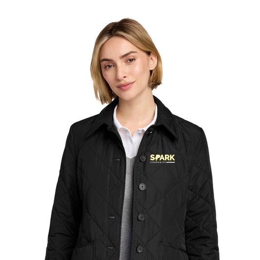 Spark Companies Brooks Brothers Women's Quilted Jacket - Deep Black