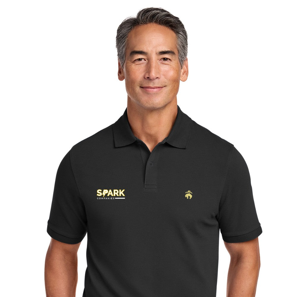 Spark Companies Brooks Brothers Pima Cotton Pique Polo - Deep Black