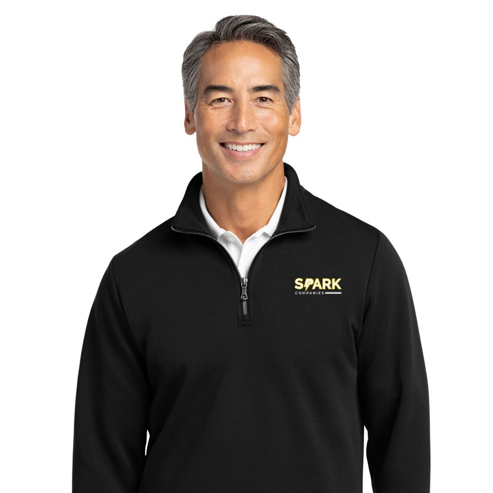 Spark Companies Brooks Brothers Double-Knit 1/4-Zip - Deep Black