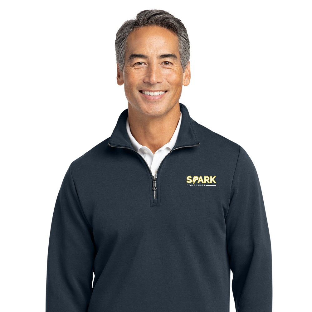 Spark Companies Brooks Brothers Double-Knit 1/4-Zip - Night Navy