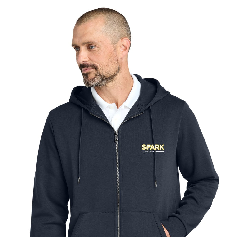 Spark Companies Brooks Brothers Double-Knit Full-Zip Hoodie - Night Navy