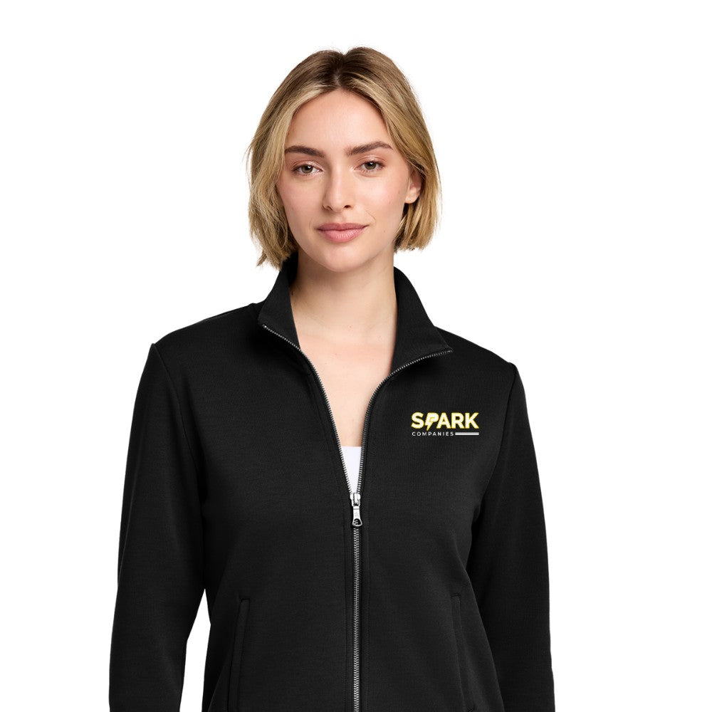 Spark Companies Brooks Brothers Women's Double-Knit Full-Zip - Deep Black