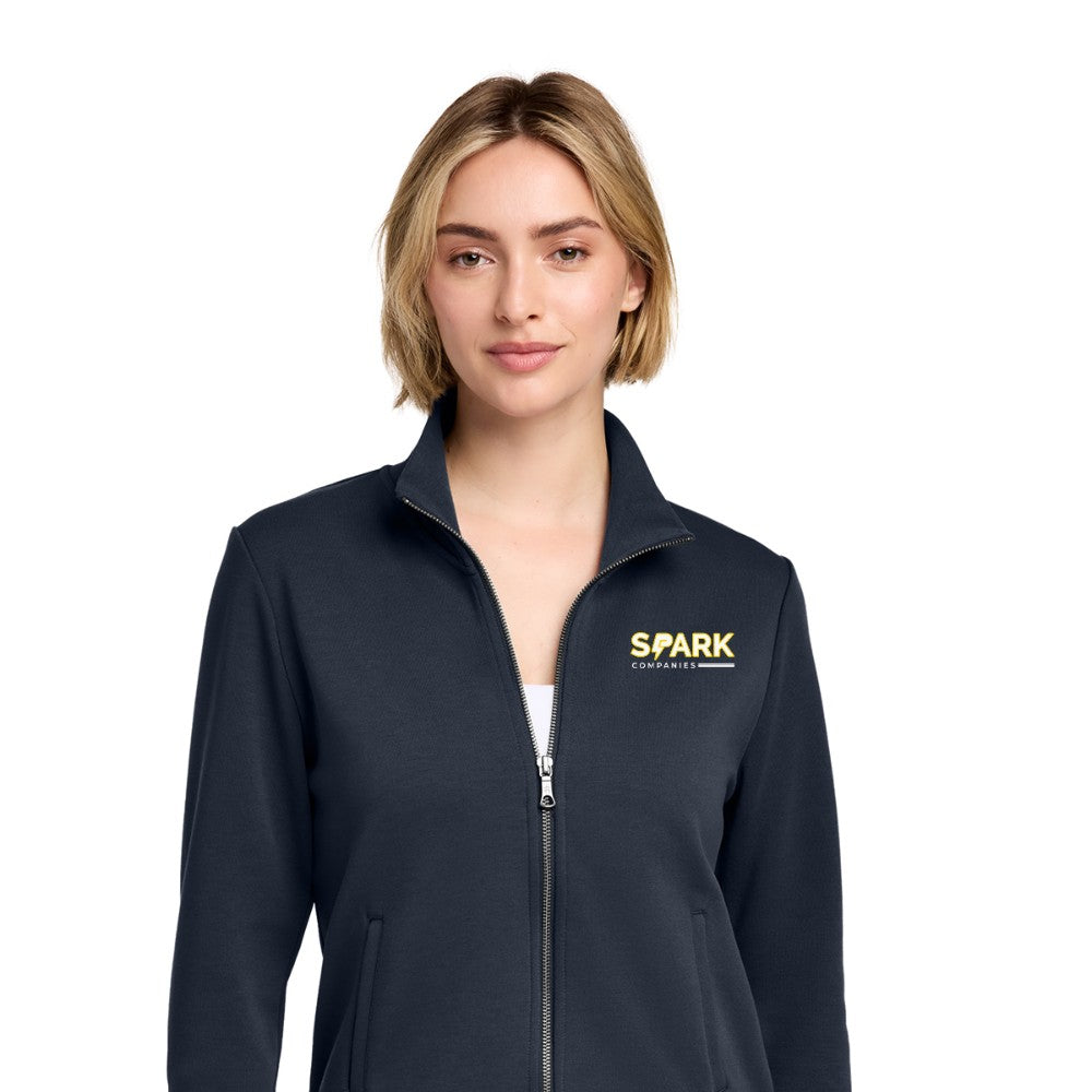 Spark Companies Brooks Brothers Women's Double-Knit Full-Zip - Night Navy