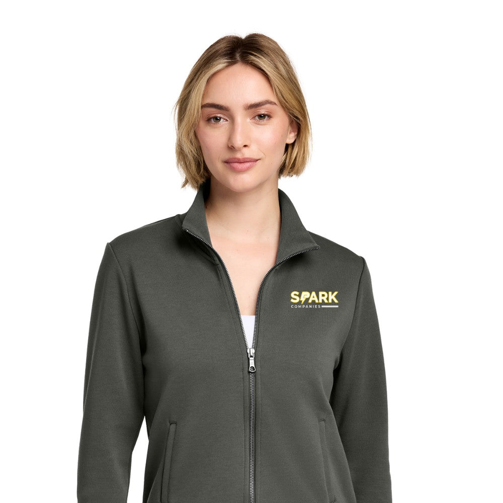 Spark Companies Brooks Brothers Women's Double-Knit Full-Zip - Windsor Grey