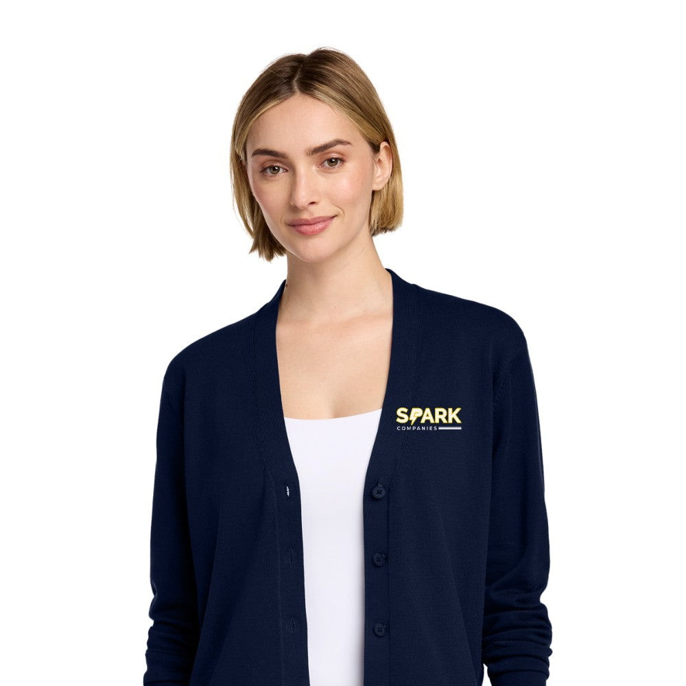 Spark Companies Brooks Brothers Women's Cotton Stretch Cardigan Sweater - Navy Blazer