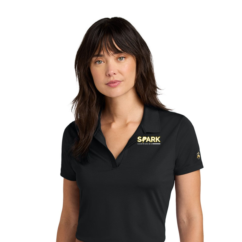 Spark Companies Brooks Brothers Women's Mesh Pique Performance Polo - Deep Black