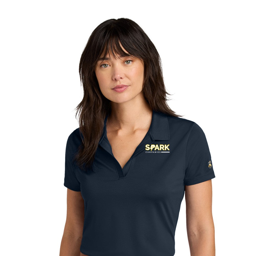 Spark Companies Brooks Brothers Women's Mesh Pique Performance Polo - Navy Blazer