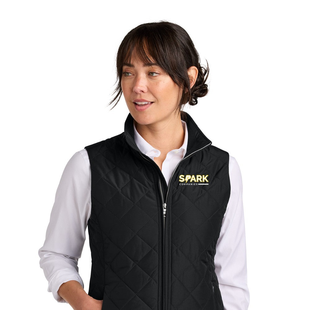 Spark Companies Brooks Brothers Women's Quilted Vest - Deep Black