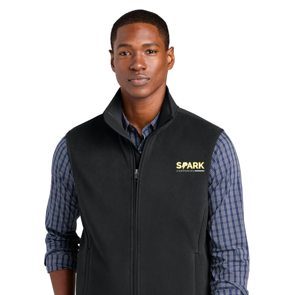 Spark Companies Brooks Brothers Fleece Vest - Deep Black