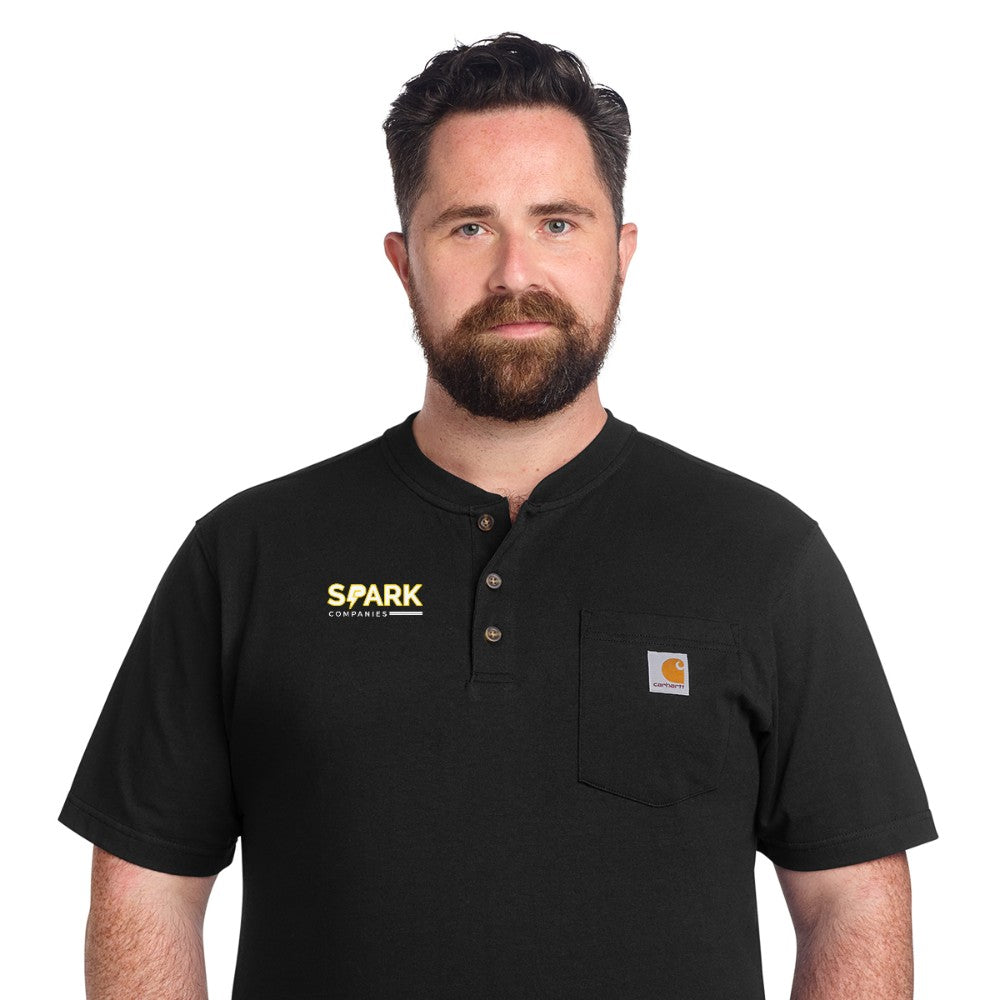 Spark Companies Carhartt Short Sleeve Henley T-Shirt - Black