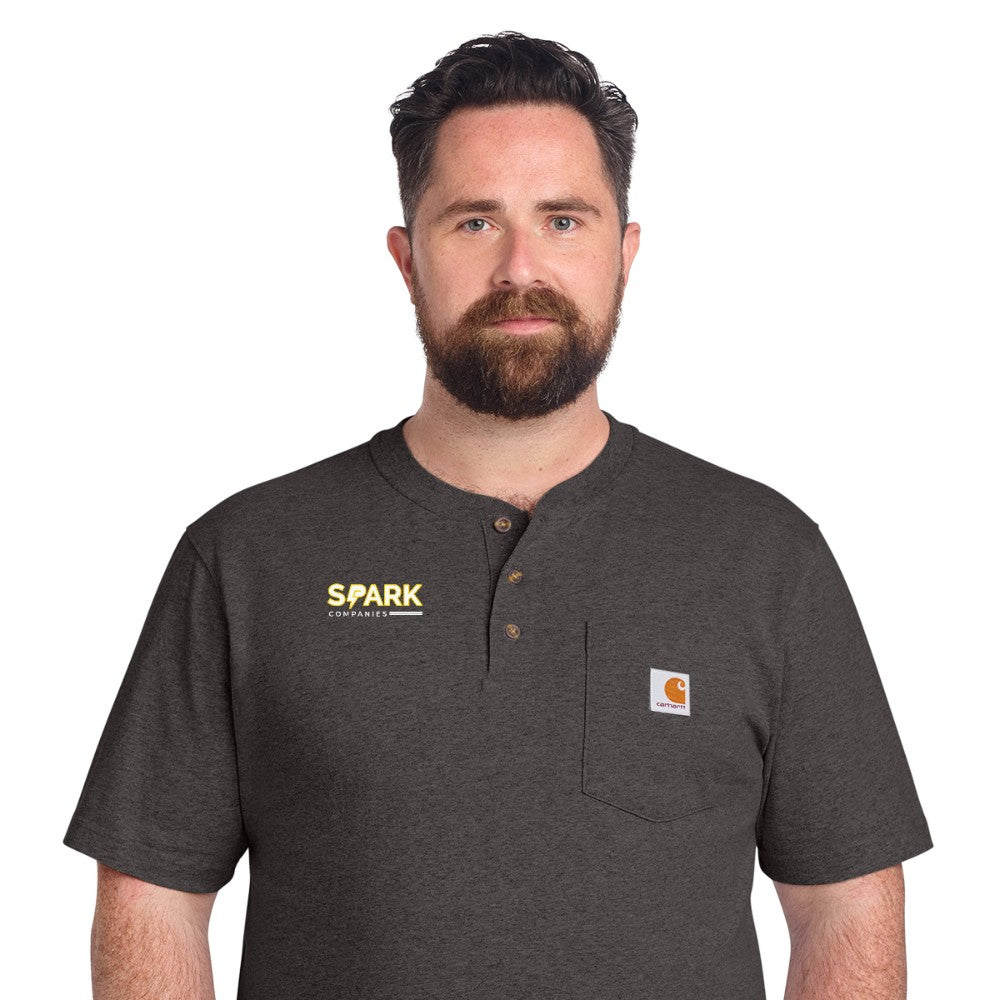 Spark Companies Carhartt Short Sleeve Henley T-Shirt - Carbon Heather