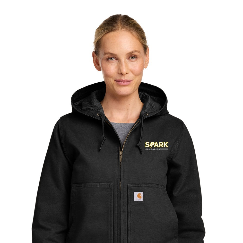 Spark Companies Carhartt Women's Washed Duck Active Jac - Black