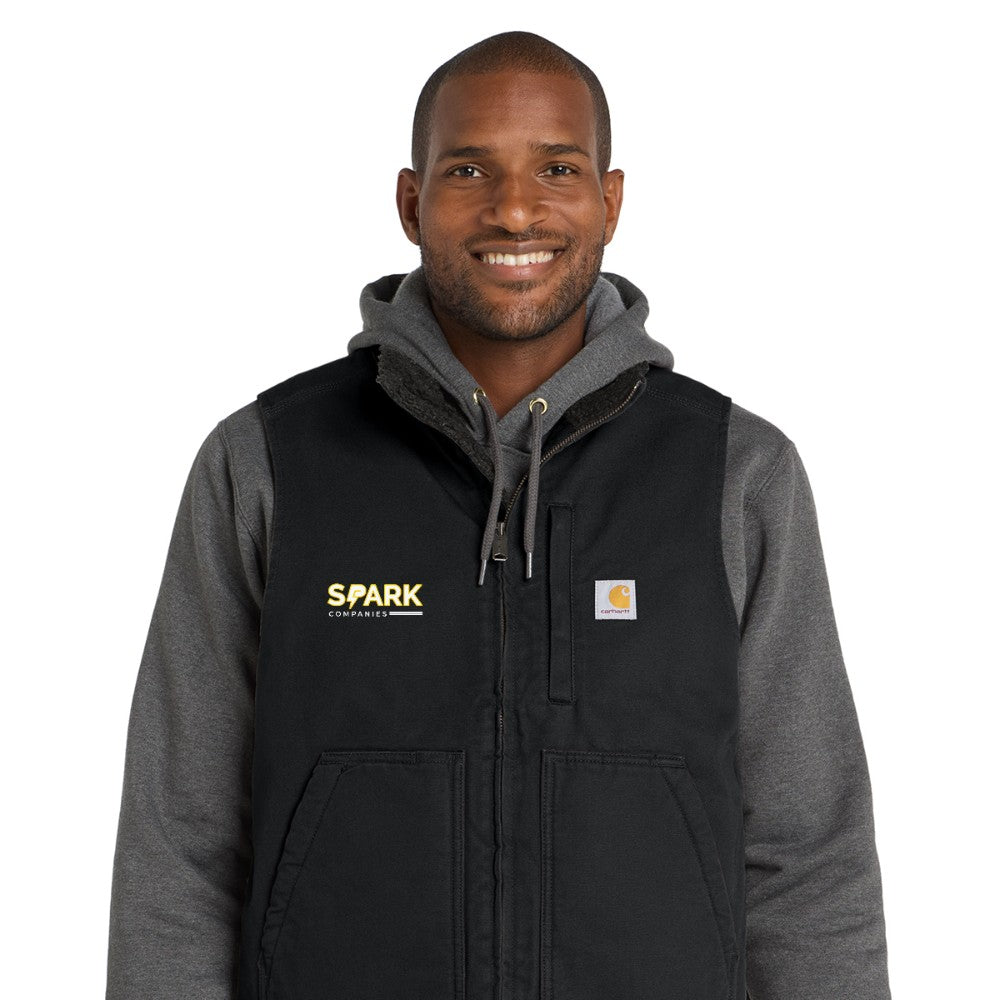 Spark Companies Carhartt Sherpa-Lined Mock Neck Vest - Black