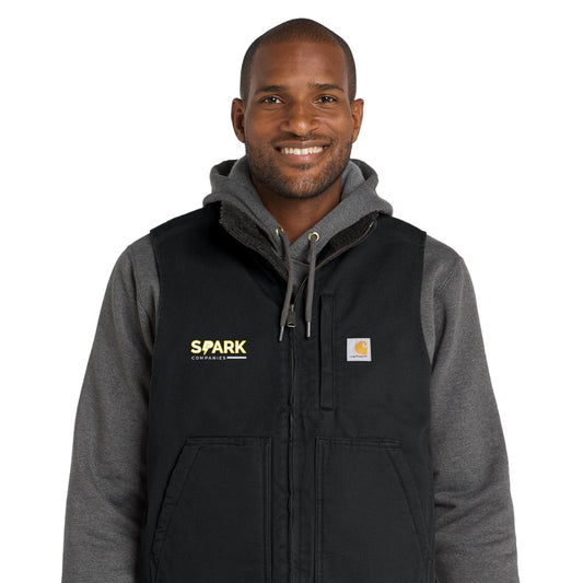 Spark Companies Carhartt Sherpa-Lined Mock Neck Vest - Black