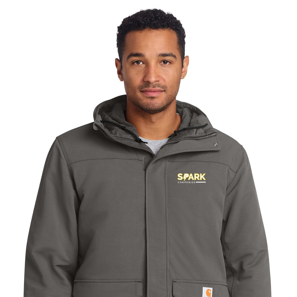 Spark Companies Carhartt Super Dux Insulated Hooded Coat - Gravel