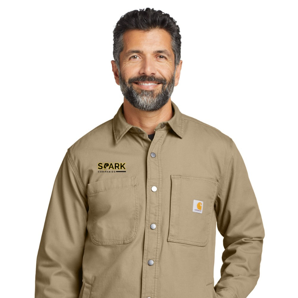Spark Companies Carhartt Rugged Flex Fleece-Lined Shirt Jac - Dark Khaki
