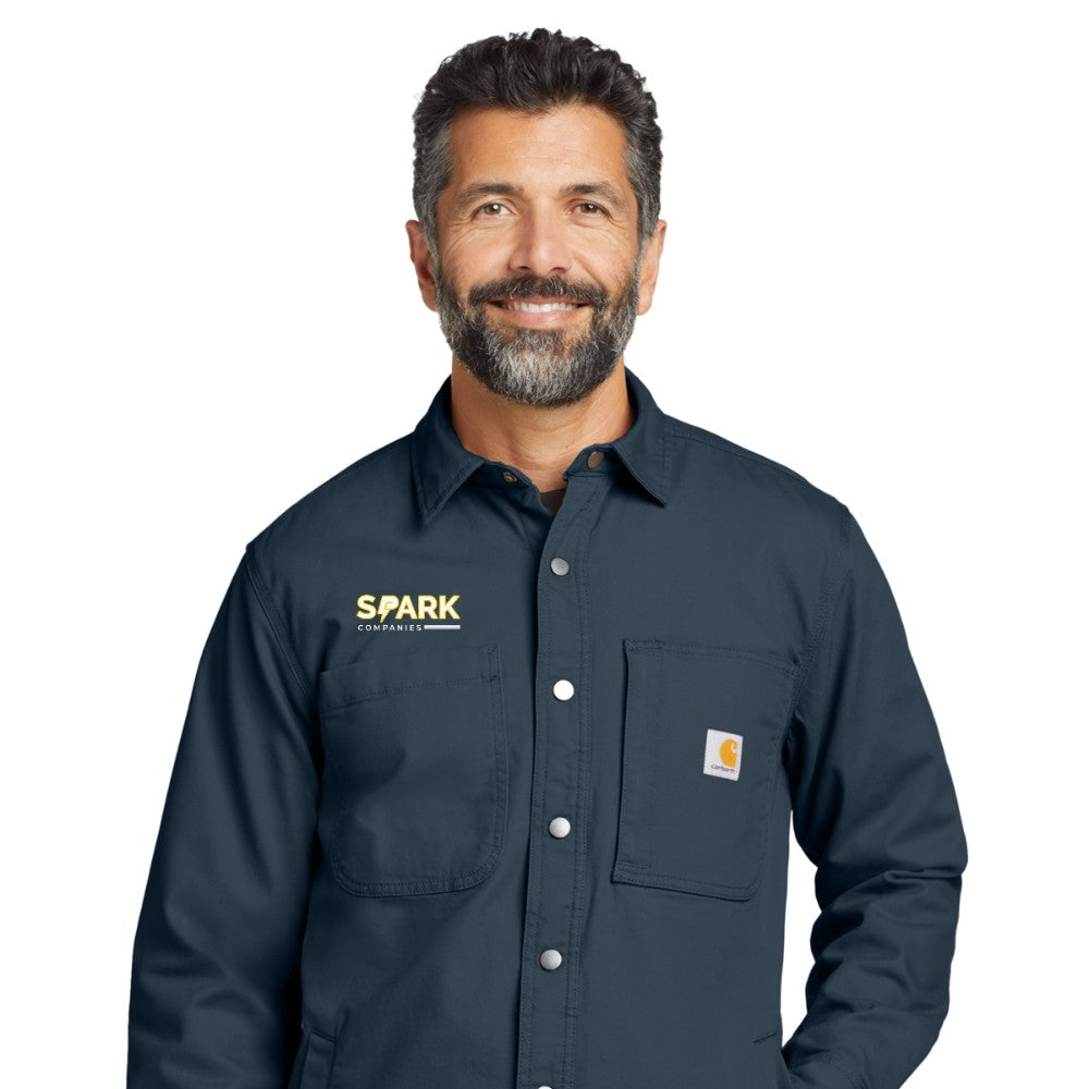 Spark Companies Carhartt Rugged Flex Fleece-Lined Shirt Jac - Navy