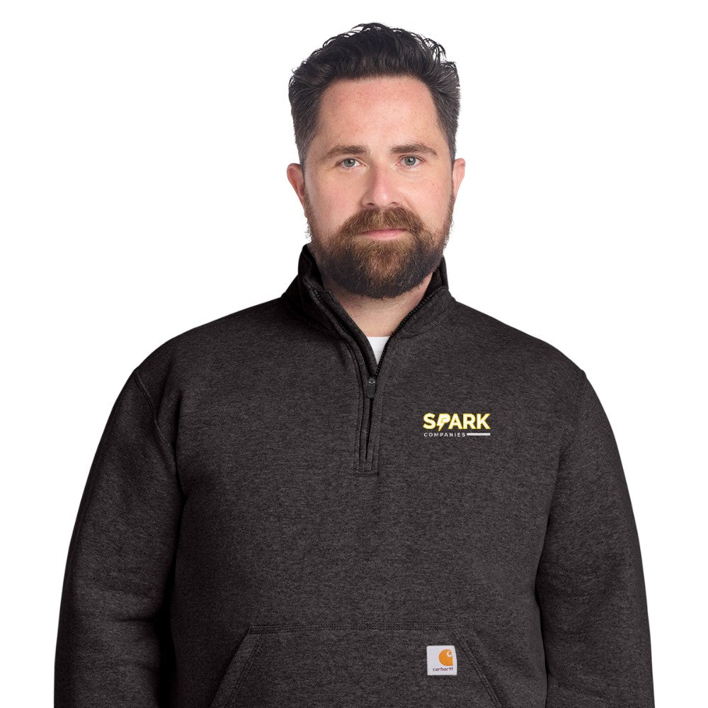 Spark Companies Carhartt Midweight 1/4-Zip Mock Neck Sweatshirt - Carbon Heather