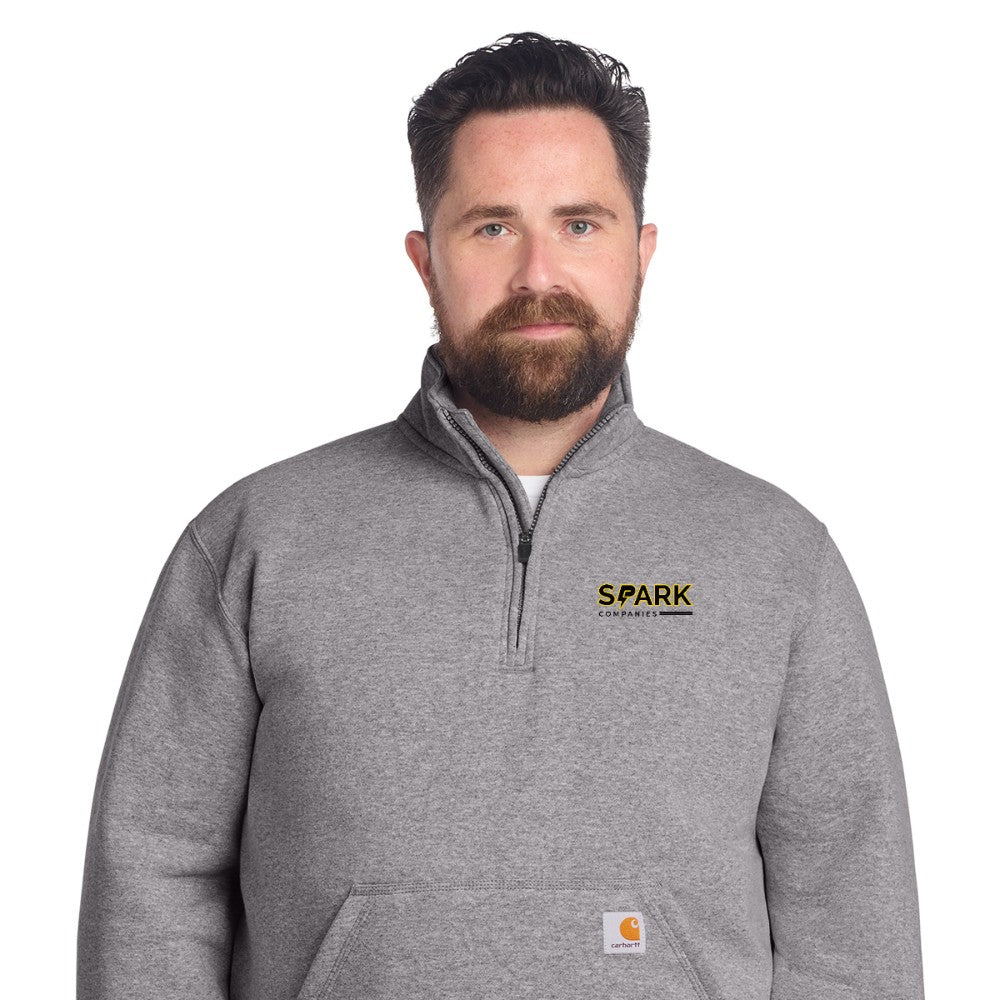 Spark Companies Carhartt Midweight 1/4-Zip Mock Neck Sweatshirt - Heather Grey