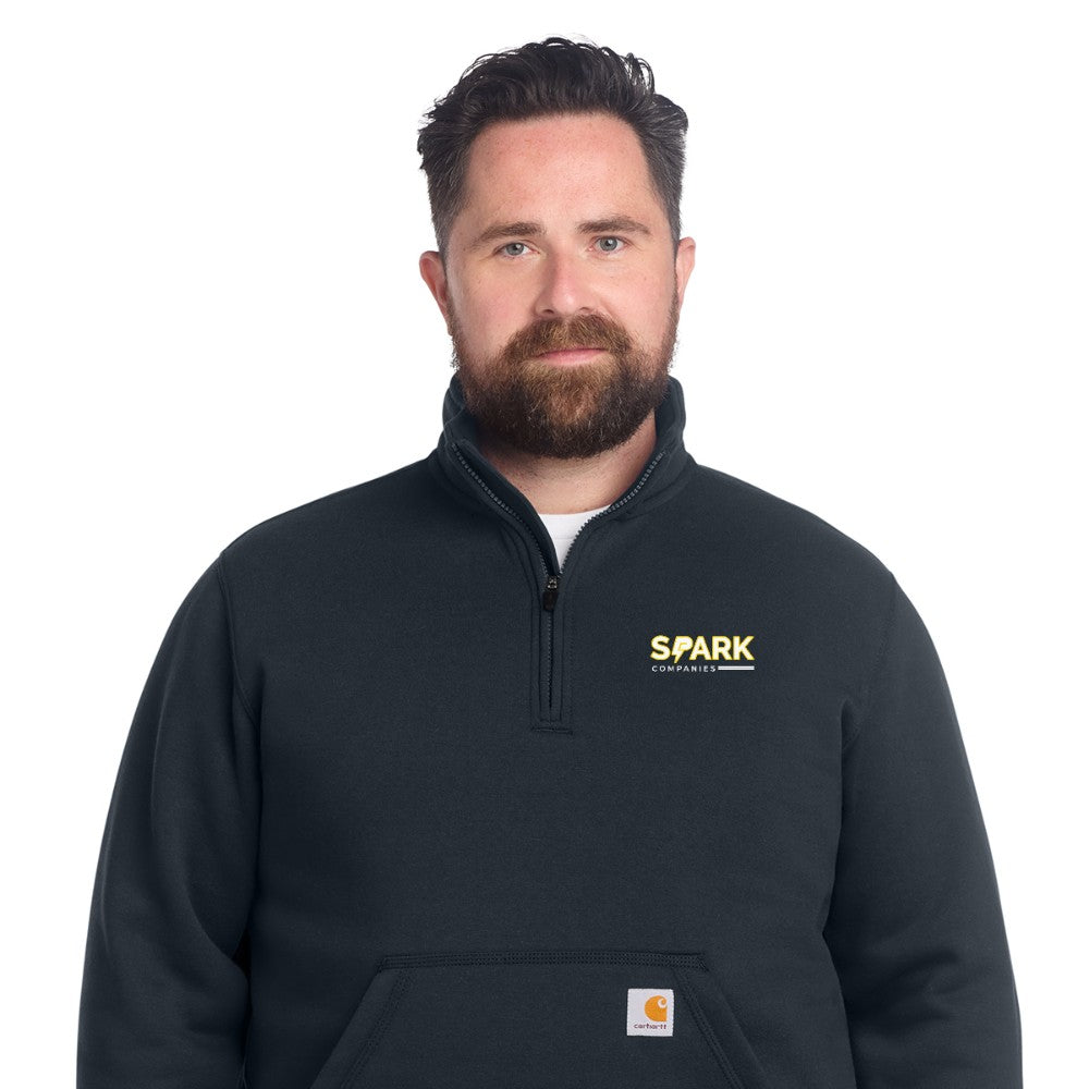 Spark Companies Carhartt Midweight 1/4-Zip Mock Neck Sweatshirt - New Navy