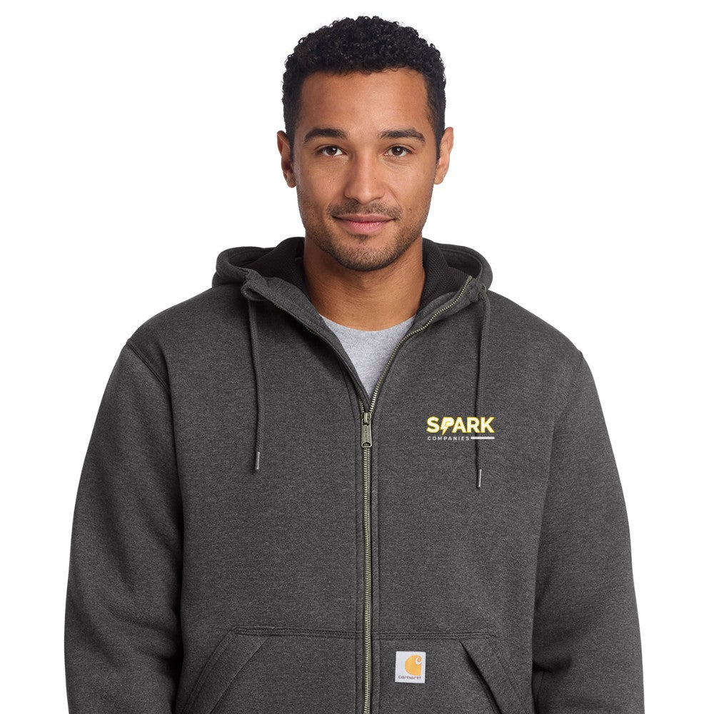 Spark Companies Carhartt Midweight Thermal-Lined Full-Zip Sweatshirt - Carbon Heather