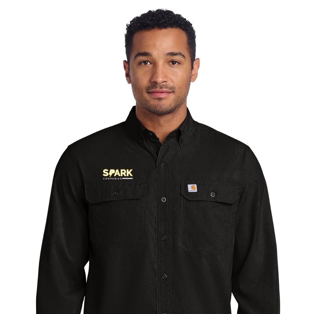 Spark Companies Carhartt Force Solid Long Sleeve Shirt - Black