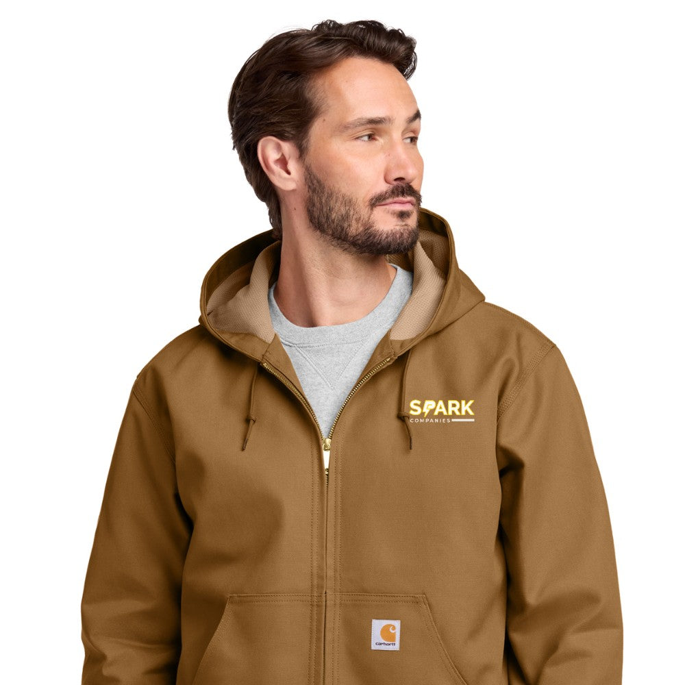 Spark Companies Carhartt Tall Thermal-Lined Duck Active Jac - Carhartt Brown