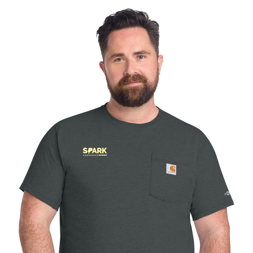 Spark Companies Carhartt Force Short Sleeve Pocket T-Shirt - Carbon Heather
