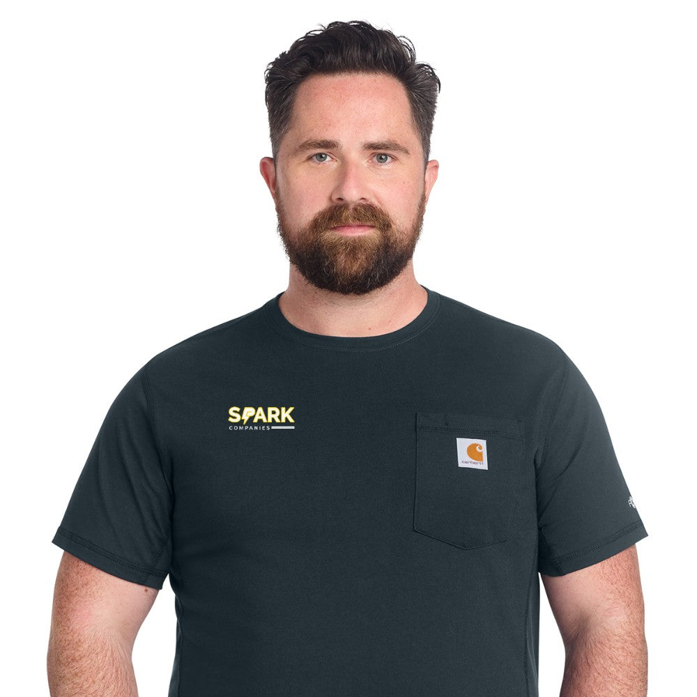 Spark Companies Carhartt Force Short Sleeve Pocket T-Shirt - Navy