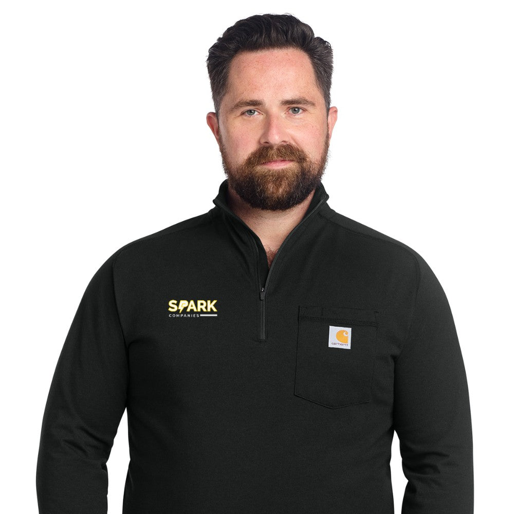 Spark Companies Carhartt Force 1/4-Zip Long Sleeve T-Shirt - Black