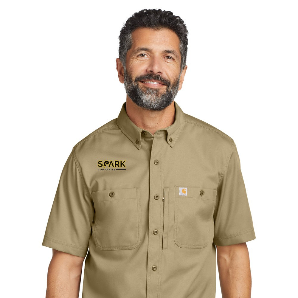 Spark Companies Carhartt Rugged Professional Series Short Sleeve Shirt - Dark Khaki