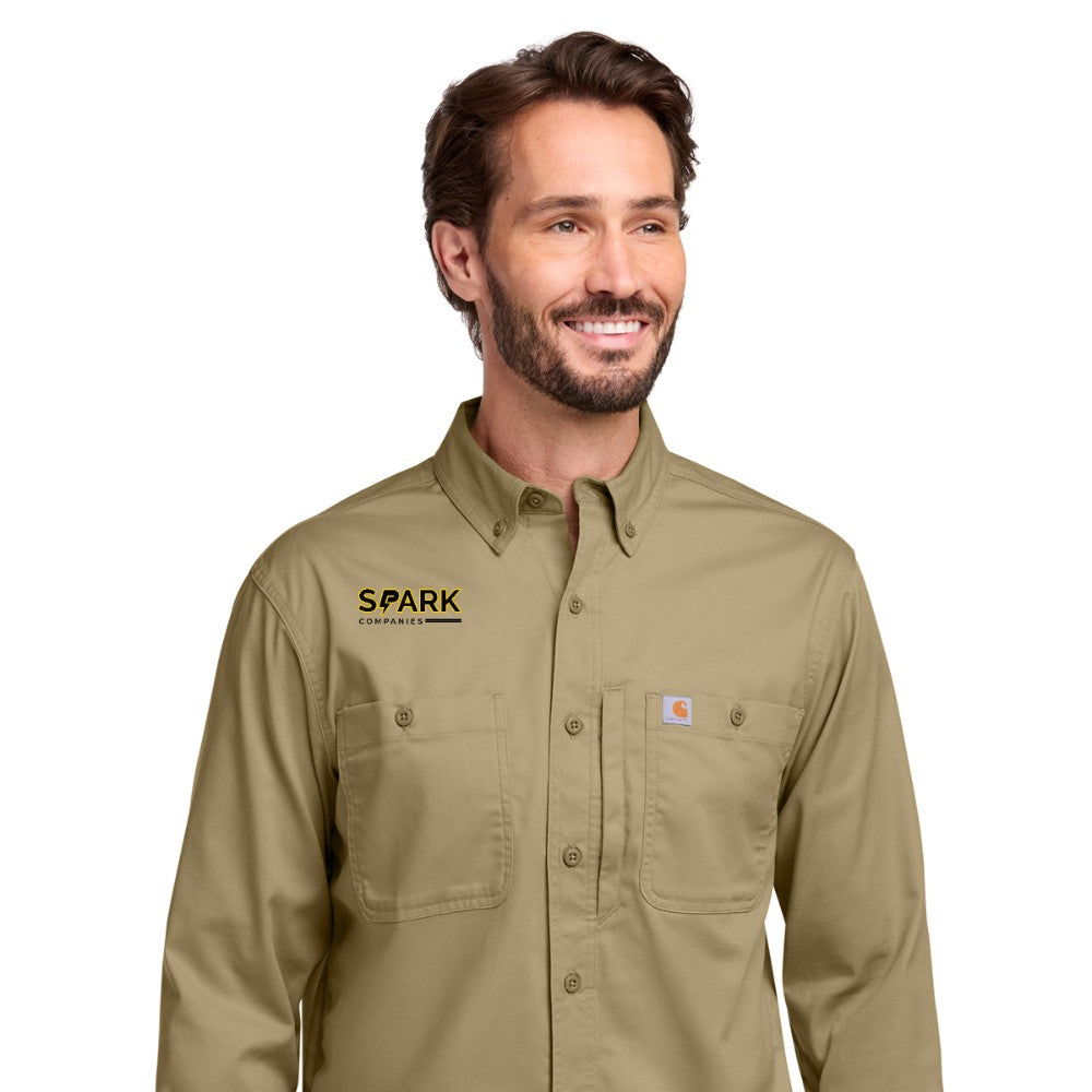 Spark Companies Carhartt Rugged Professional Series Long Sleeve Shirt - Dark Khaki