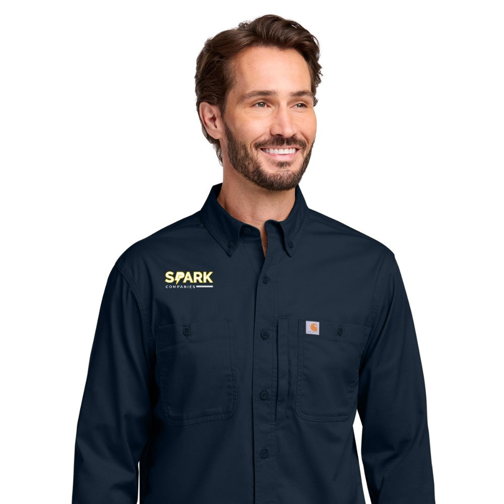 Spark Companies Carhartt Rugged Professional Series Long Sleeve Shirt - Navy