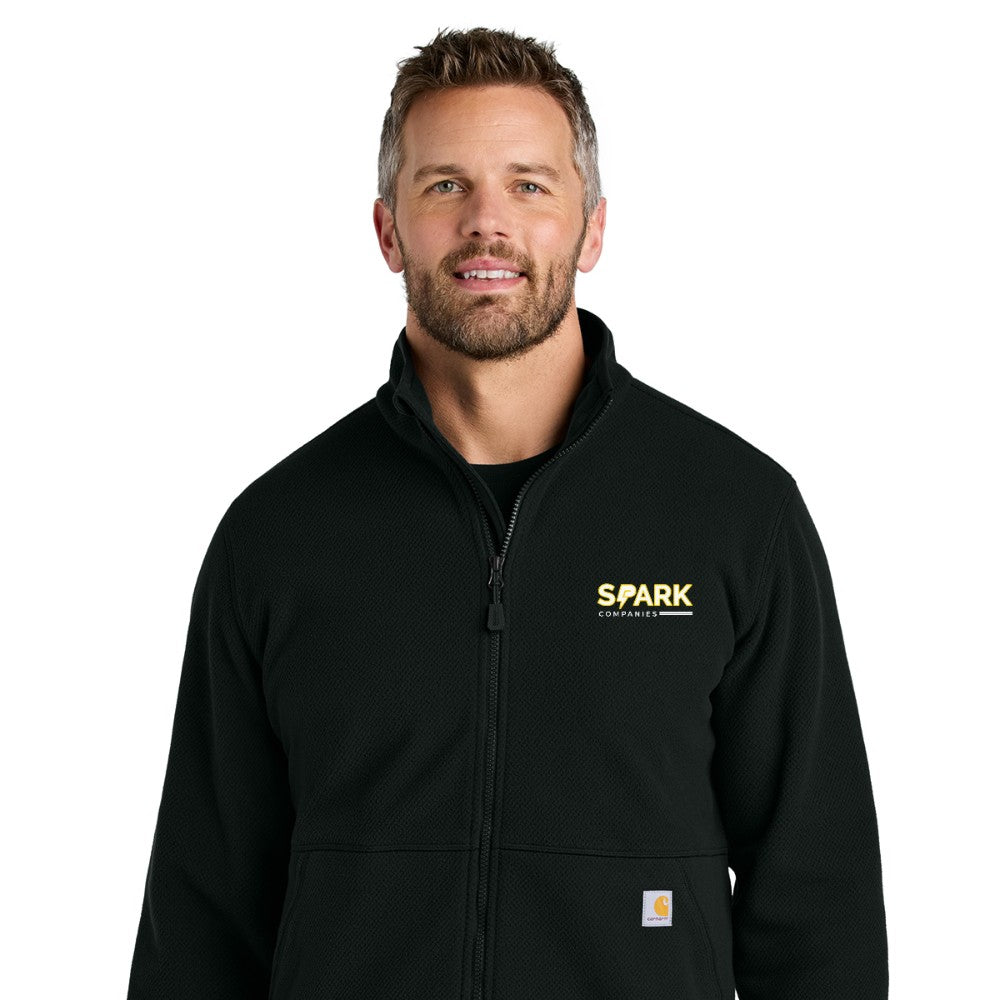 Spark Companies Carhartt Textured Full-Zip Fleece Jacket - Black