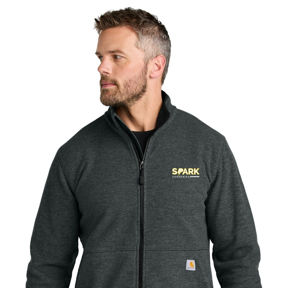 Spark Companies Carhartt Textured Full-Zip Fleece Jacket - Carbon Heather