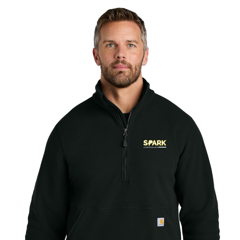 Spark Companies Carhartt Textured 1/2-Zip Fleece Jacket - Black