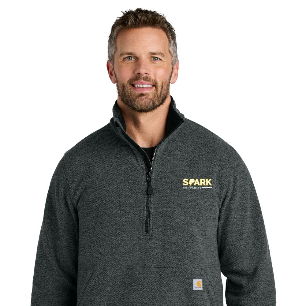 Spark Companies Carhartt Textured 1/2-Zip Fleece Jacket - Carbon Heather