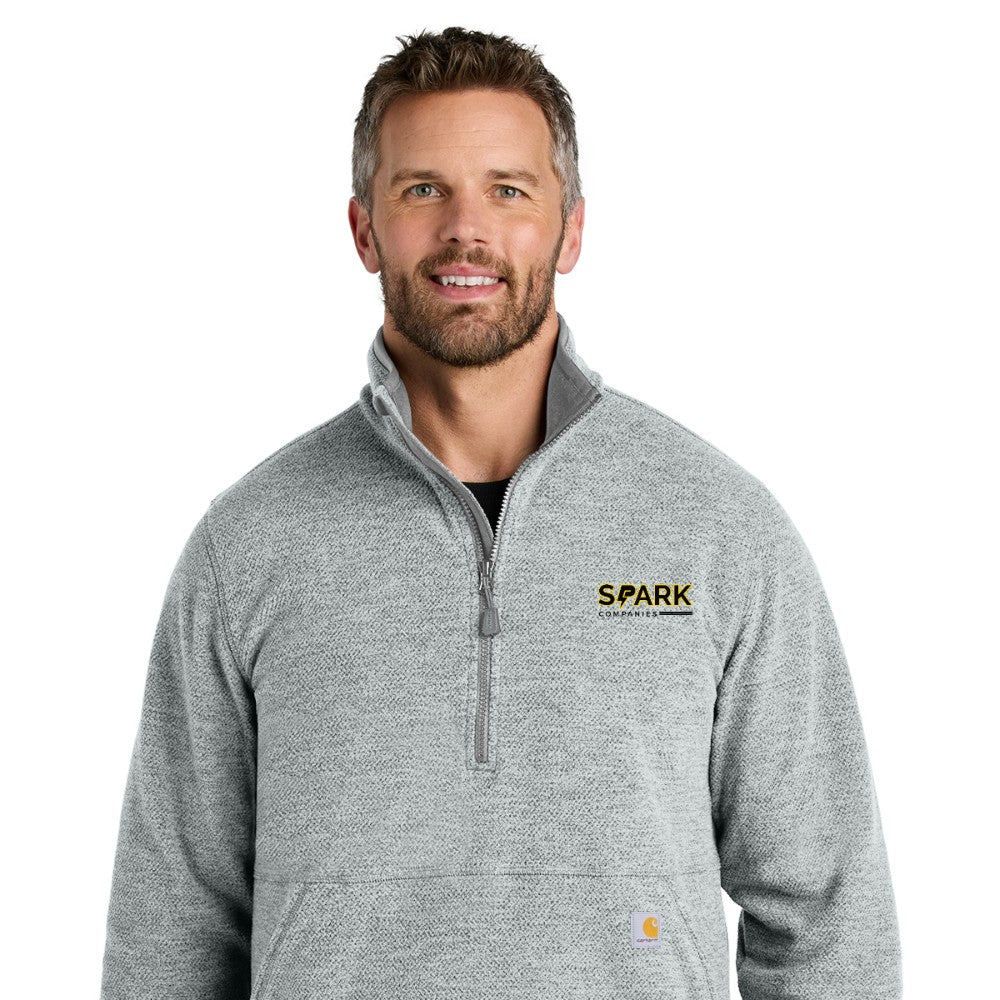 Spark Companies Carhartt Textured 1/2-Zip Fleece Jacket - Heather Grey