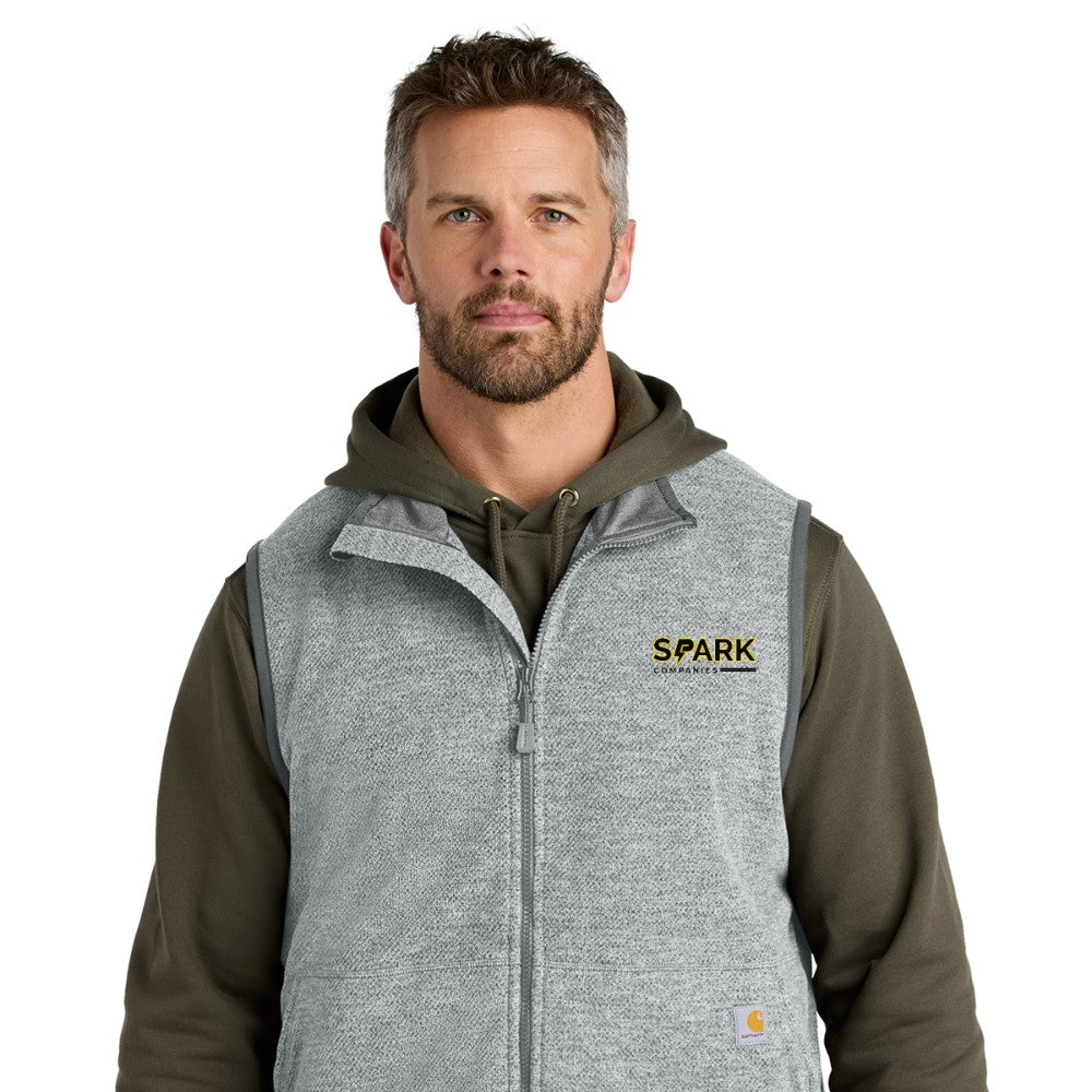 Spark Companies Carhartt Textured Fleece Vest - Heather Grey