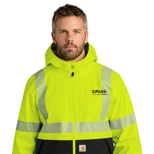 Spark Companies Carhartt ANSI 107 Class 3 Storm Defender Jacket - Brite Lime
