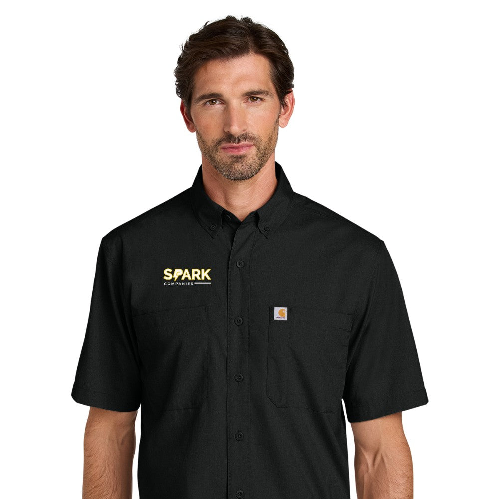 Spark Companies Carhartt Force Sun Defender Short Sleeve Shirt - Black