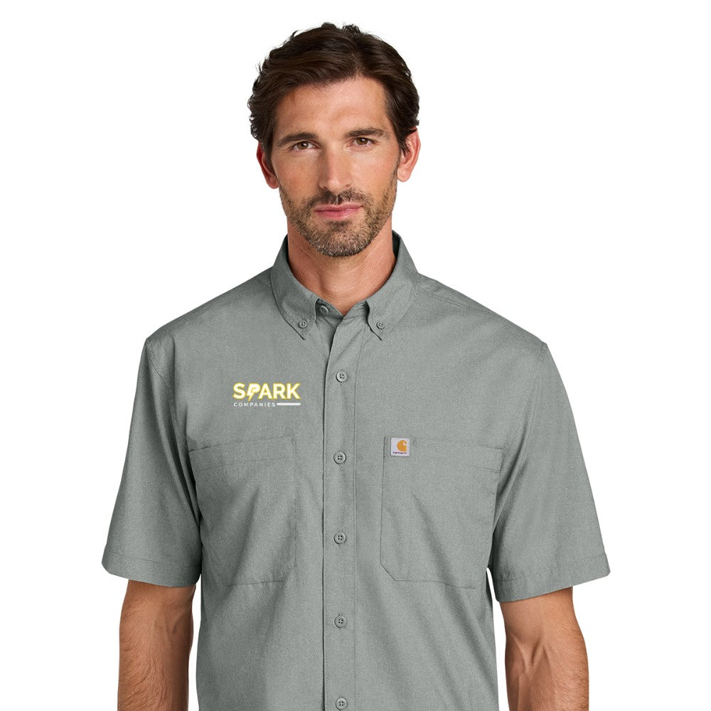 Spark Companies Carhartt Force Sun Defender Short Sleeve Shirt - Steel