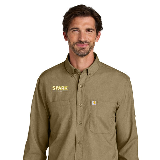Spark Companies Carhartt Force Sun Defender Long Sleeve Shirt - Dark Khaki