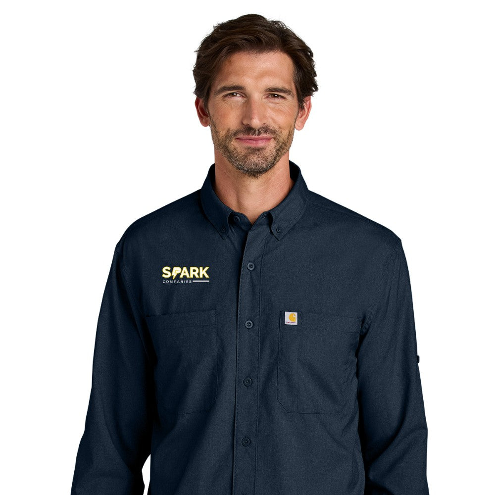 Spark Companies Carhartt Force Sun Defender Long Sleeve Shirt - Navy