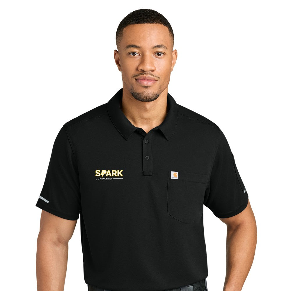 Spark Companies Carhartt FLD & RSCU Polo - Black