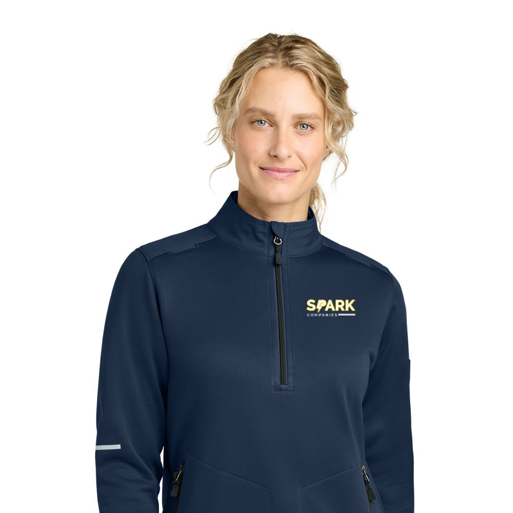 Spark Companies Carhartt Women's FLD & RSCU 1/2-Zip Mid-Layer - Dark Navy