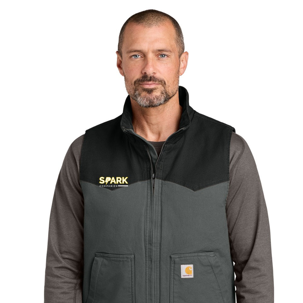 Spark Companies Carhartt Montana Rugged Flex Duck Vest - Black/ Shadow Grey