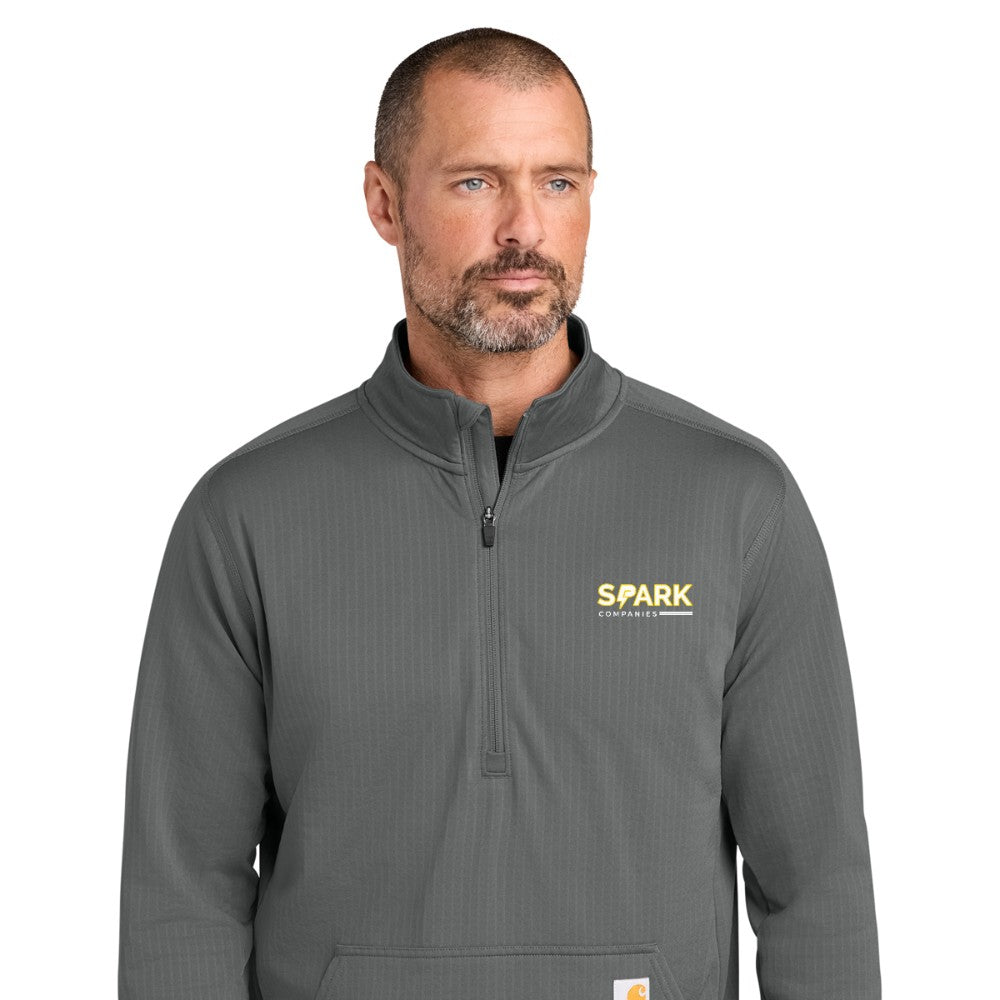 Spark Companies Carhartt Force 1/2-Zip Grid Fleece - Steel